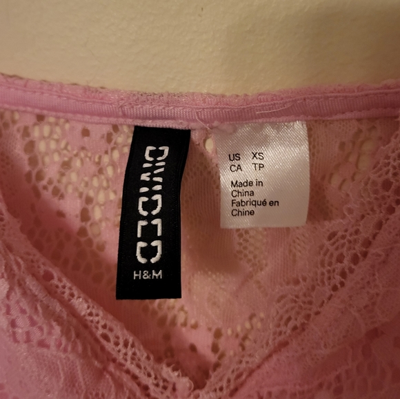 Pink lace and sheer bodysuit - Picture 4 of 7